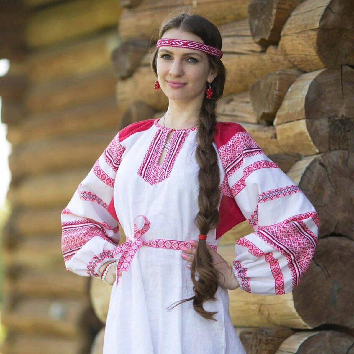 Girls in Slavic costumes in Shaoyang