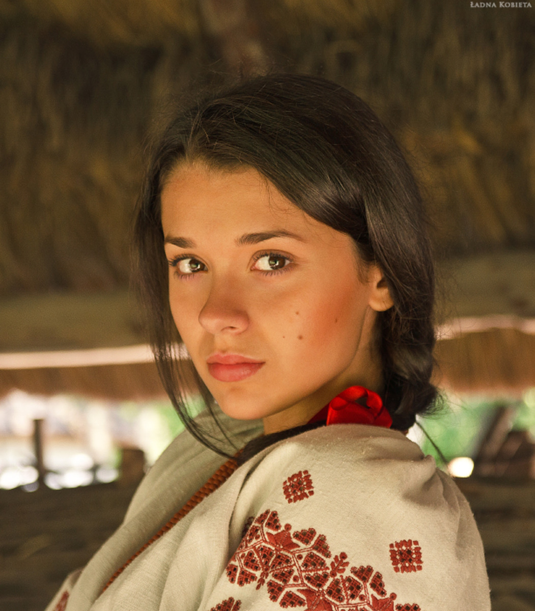 Girls in Slavic costumes in Shaoyang